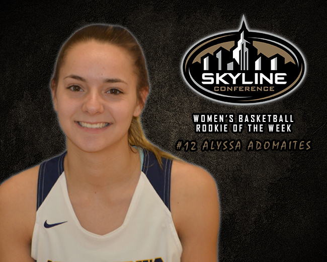 Adomaites Earns Third-Straight Women's Basketball Rookie of the Week Honor