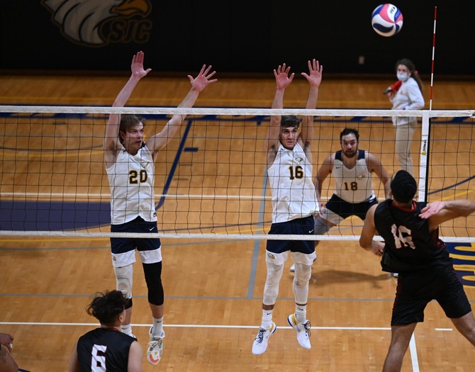 Men's Volleyball Takes Down Hunter, 3-0