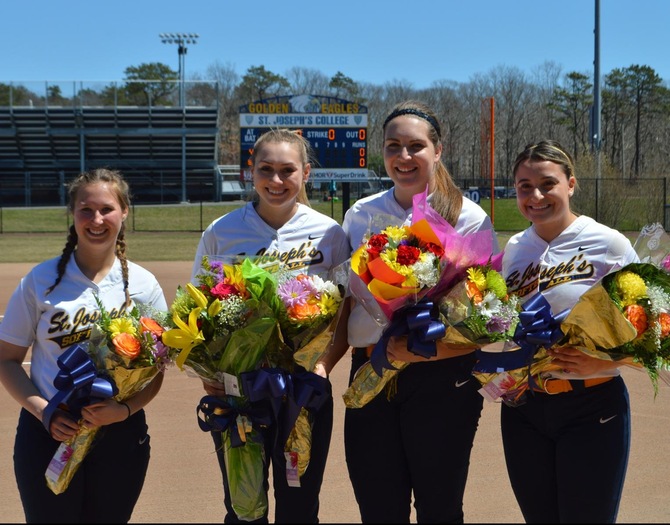 Softball Takes Two from Yeshiva on Senior Day
