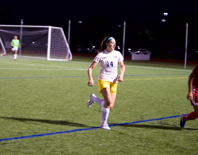 Gagliardi, Credidio's Goals Push Women's Soccer Past Sarah Lawrence, 2-1, on Wednesday Night