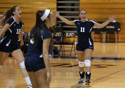 Volleyball Rallies to 3-1 Record in SJC Tournament