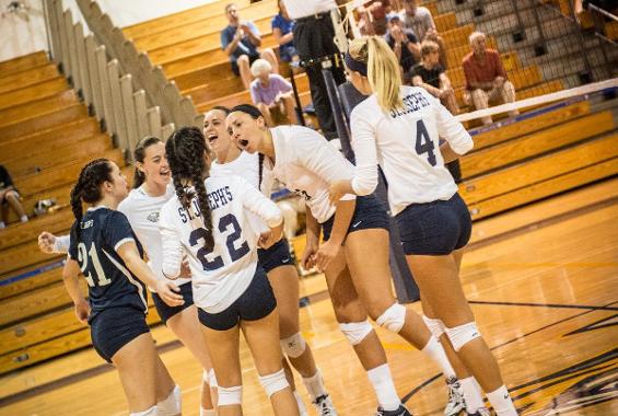 #3 Women’s Volleyball Sweeps #6 Mt. St. Vincent, Advances to Skyline Semis