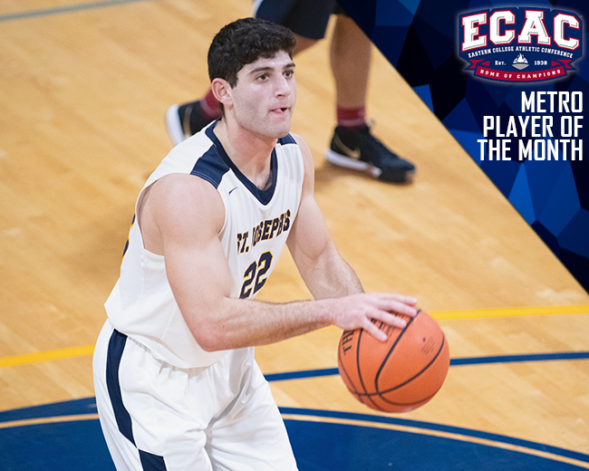 Frank Basile Named ECAC Metro Player of the Month for December
