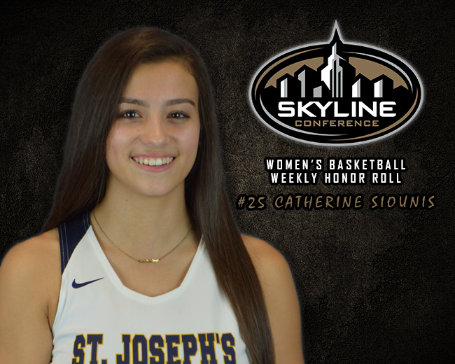 Siounis Lands on Skyline Women's Basketball Weekly Honor Roll