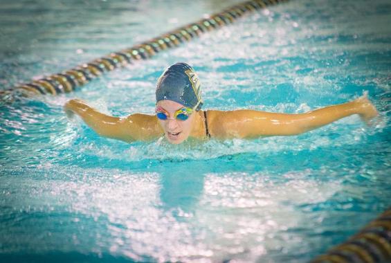 Women’s Swimming Turned Away by Maritime, Mt. St. Mary in Conference Double-Duel