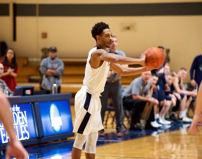 Marrow Goes for 20 in Men’s Basketball’s 81-73 Loss at SJC-Brooklyn