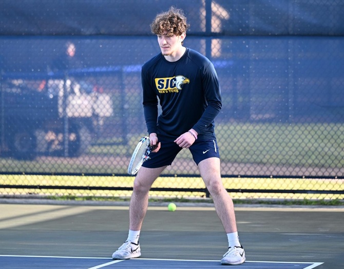 Men's Tennis Edged by Purchase
