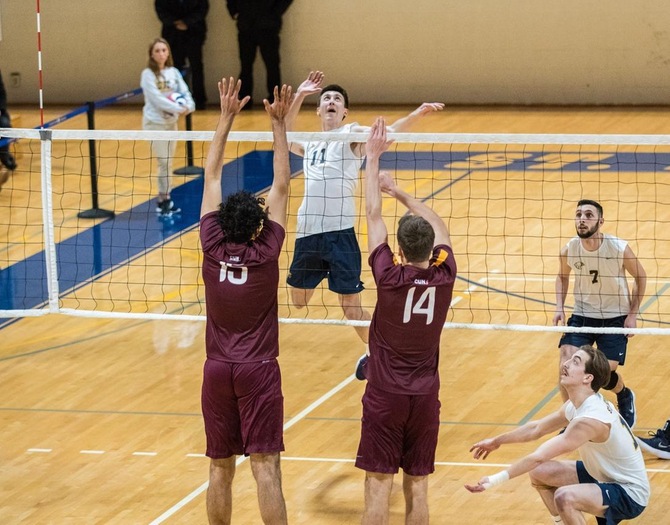 Men's Volleyball Begins Skyline Play with a Pair of Wins