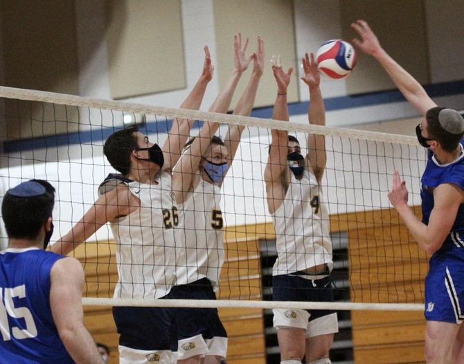 Men's Volleyball Picks Up a Pair of Wins over Yeshiva