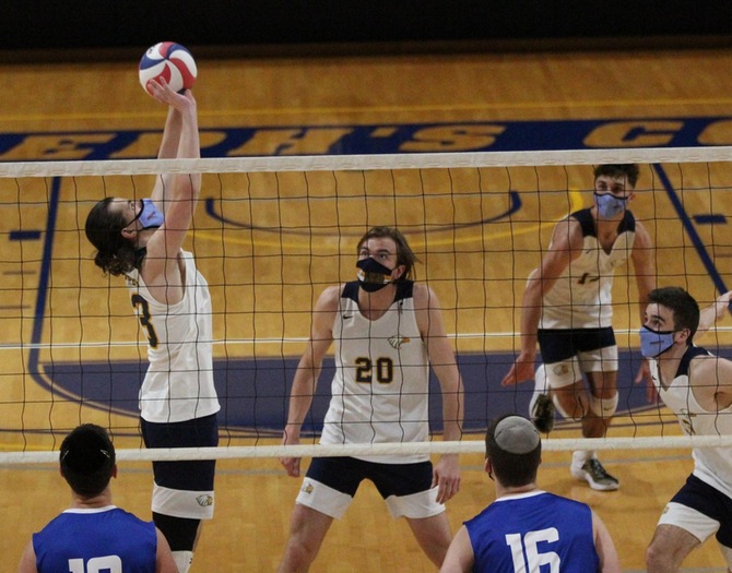 Men's Volleyball Opens Season with a Split