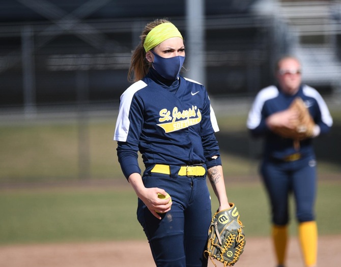 Softball Takes Two from Old Westbury in Skyline Doubleheader